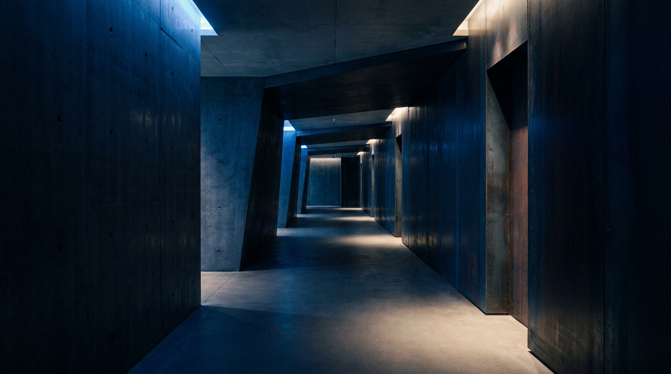 Concrete corridor
