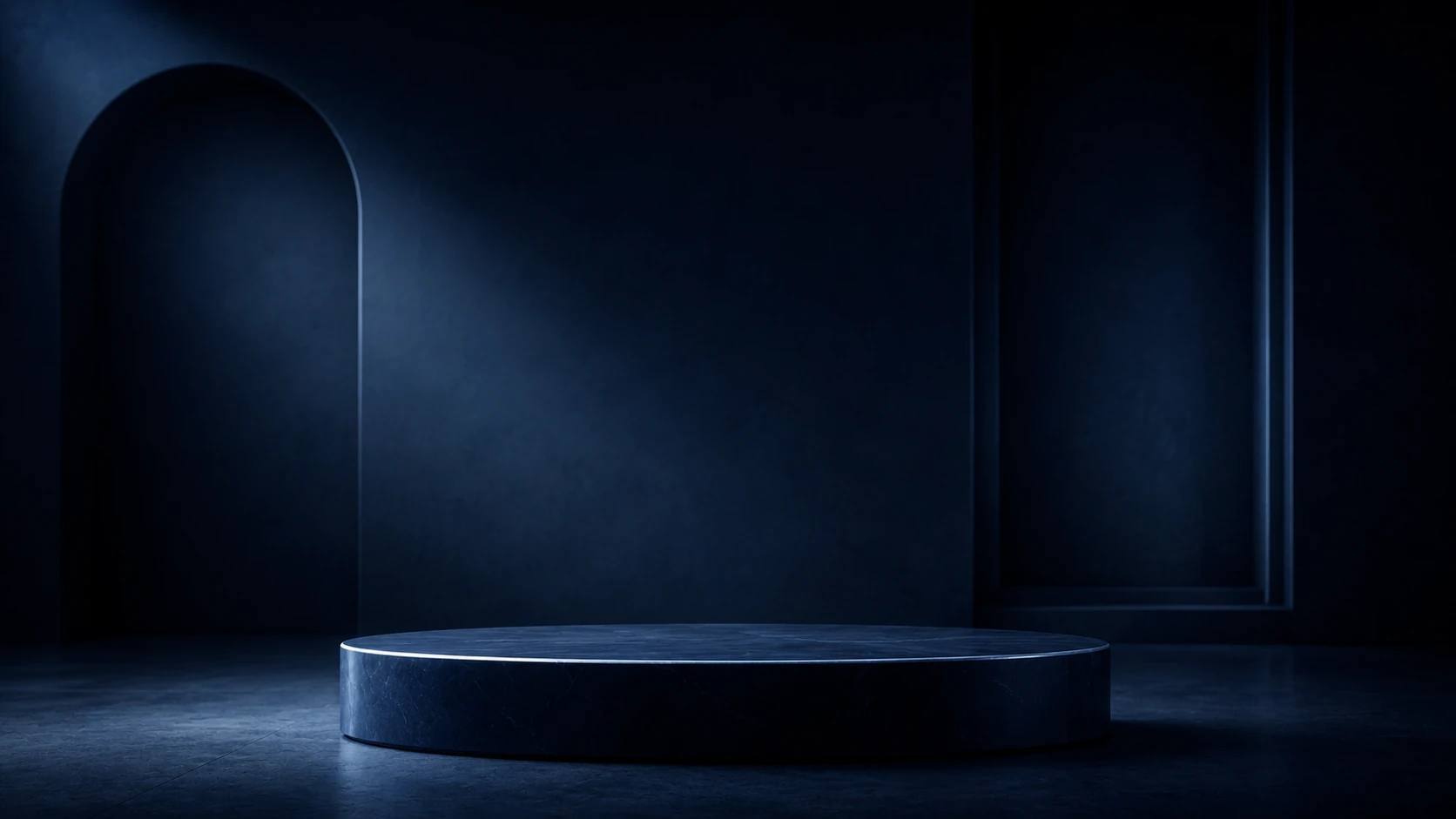 Dark plinth